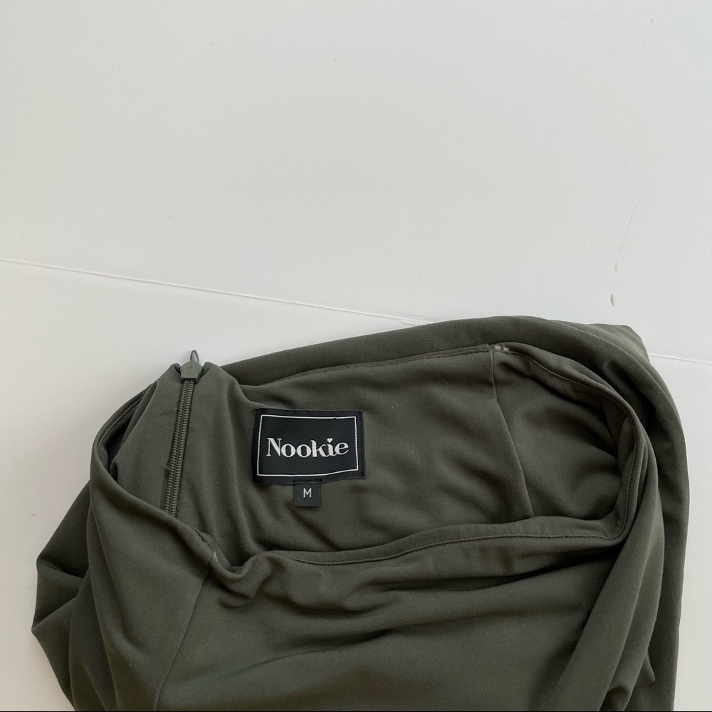 NOOKIE DOLCE VITA PENCIL SKIRT 2 OLIVE MEDIUM - Picture 2 of 8